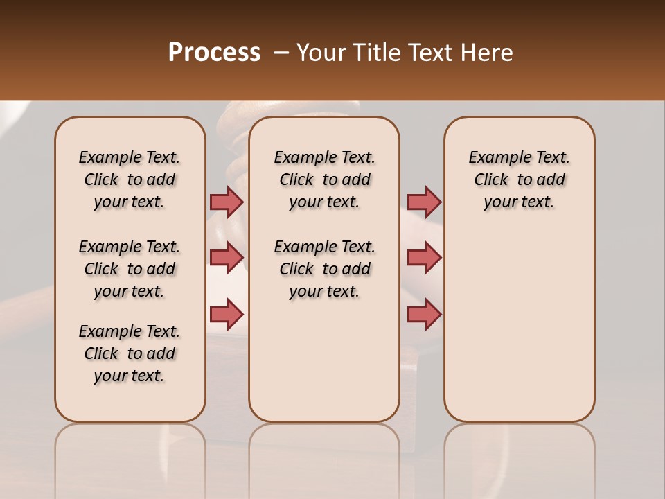 A Wooden Judge's Hammer On Top Of A Wooden Table PowerPoint Template
