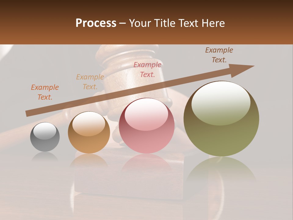 A Wooden Judge's Hammer On Top Of A Wooden Table PowerPoint Template