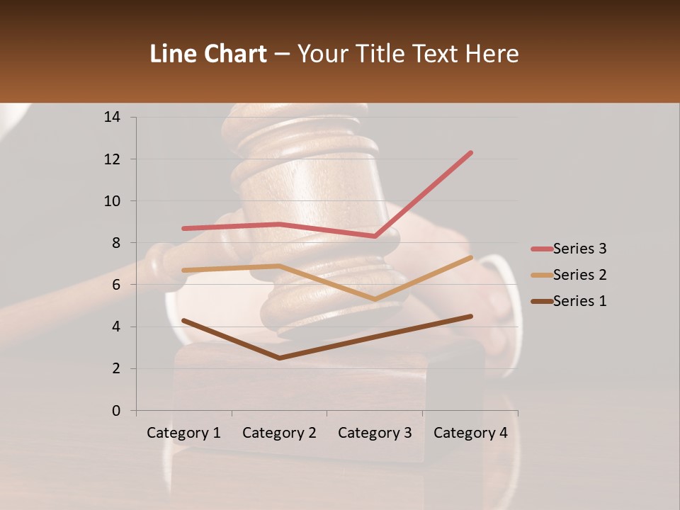 A Wooden Judge's Hammer On Top Of A Wooden Table PowerPoint Template