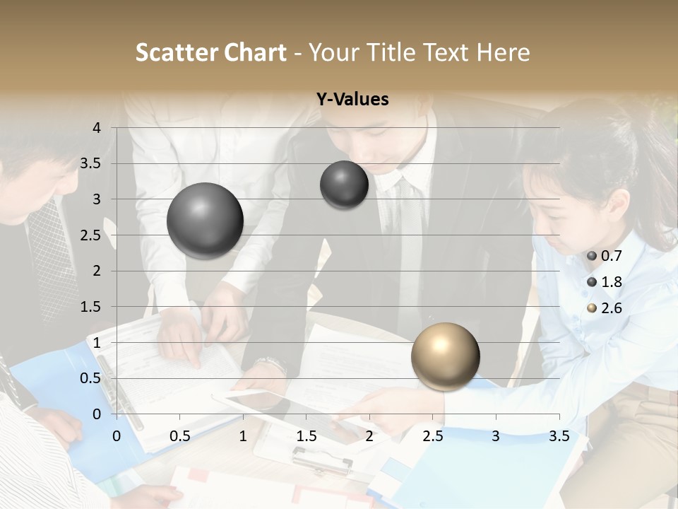A Group Of People Sitting Around A Table With Papers PowerPoint Template