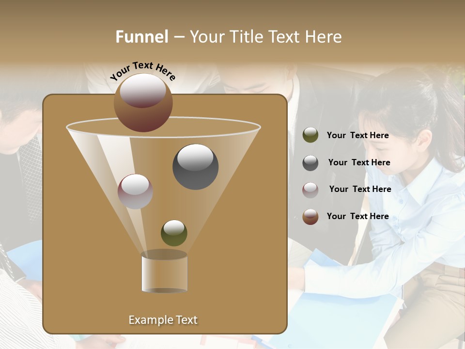 A Group Of People Sitting Around A Table With Papers PowerPoint Template