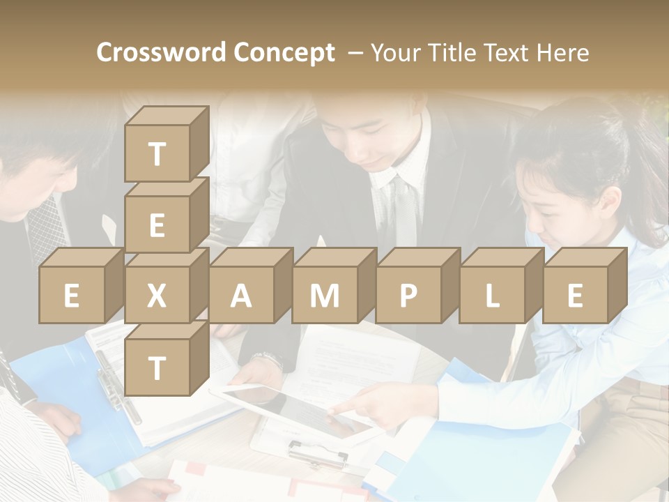 A Group Of People Sitting Around A Table With Papers PowerPoint Template