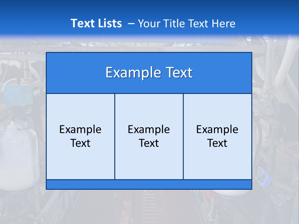 A Dairy Factory With Cows And Milk In Bottles PowerPoint Template