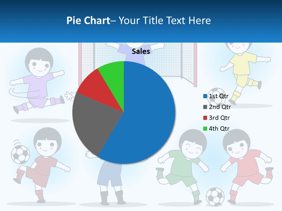 A Group Of Children Playing Soccer On A Field PowerPoint Template