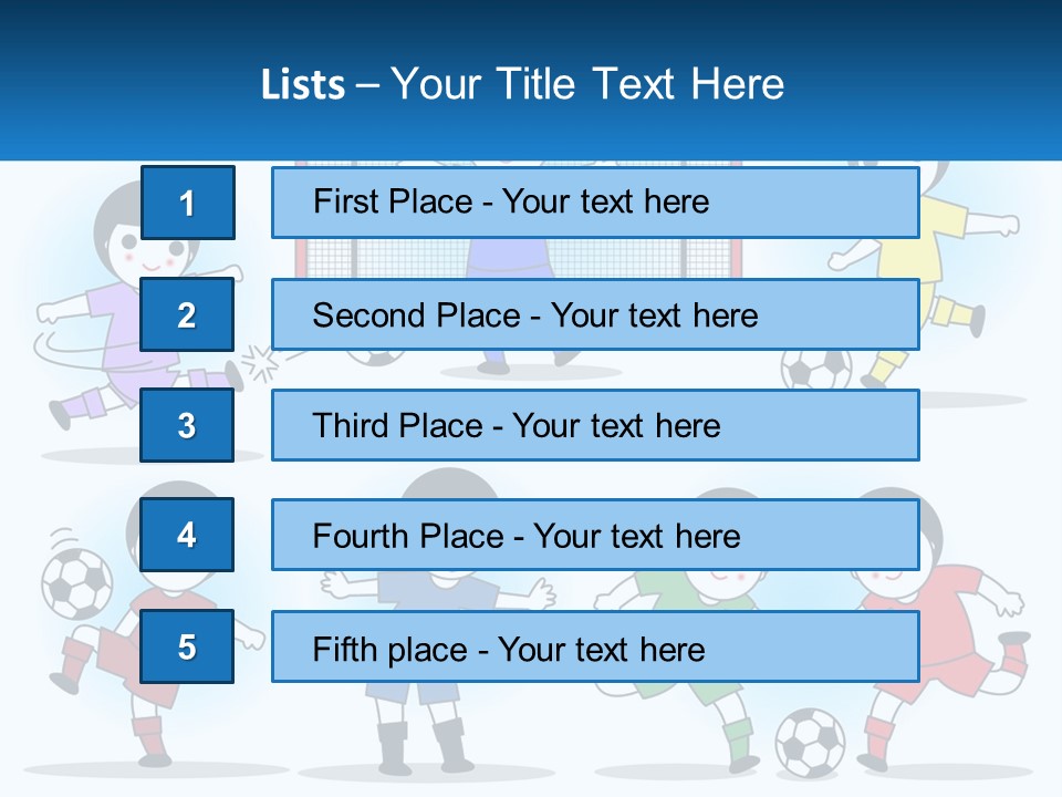 A Group Of Children Playing Soccer On A Field PowerPoint Template