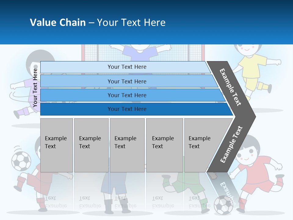 A Group Of Children Playing Soccer On A Field PowerPoint Template