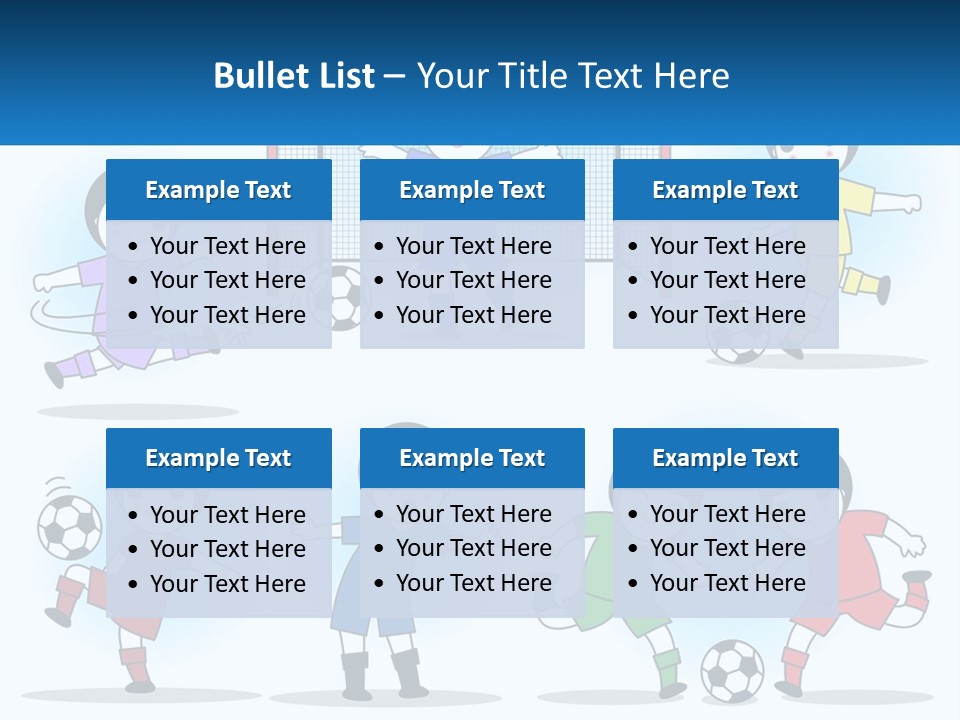 A Group Of Children Playing Soccer On A Field PowerPoint Template