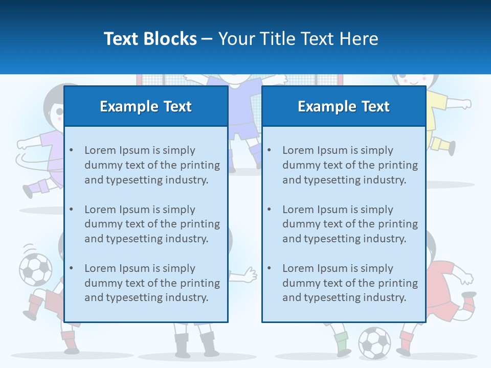 A Group Of Children Playing Soccer On A Field PowerPoint Template
