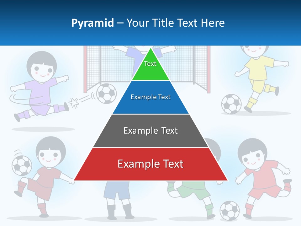 A Group Of Children Playing Soccer On A Field PowerPoint Template