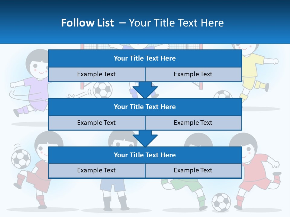 A Group Of Children Playing Soccer On A Field PowerPoint Template