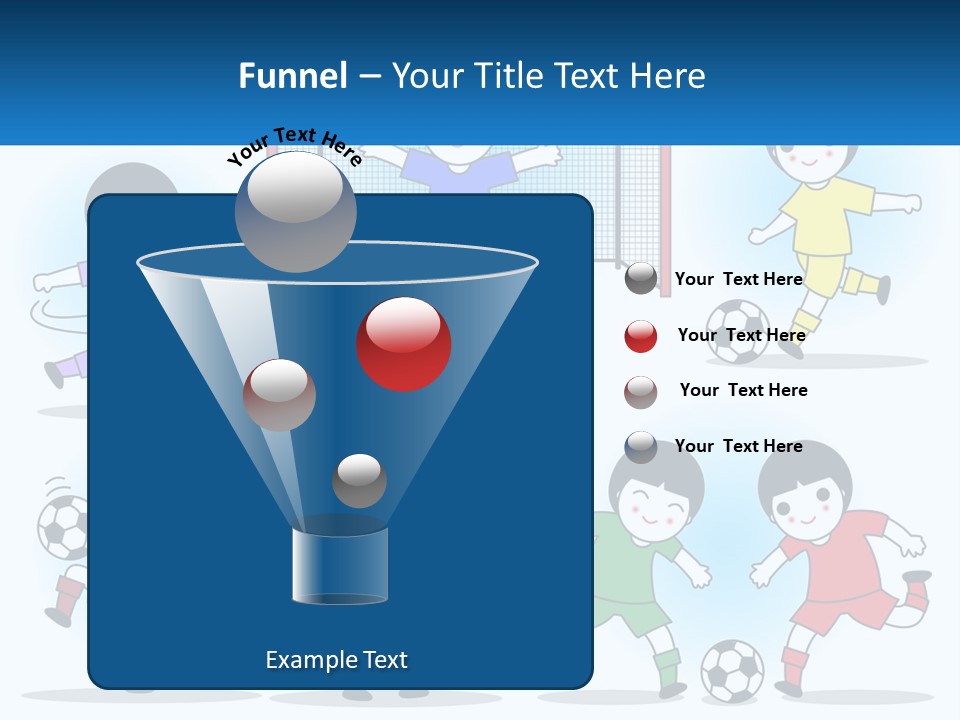 A Group Of Children Playing Soccer On A Field PowerPoint Template