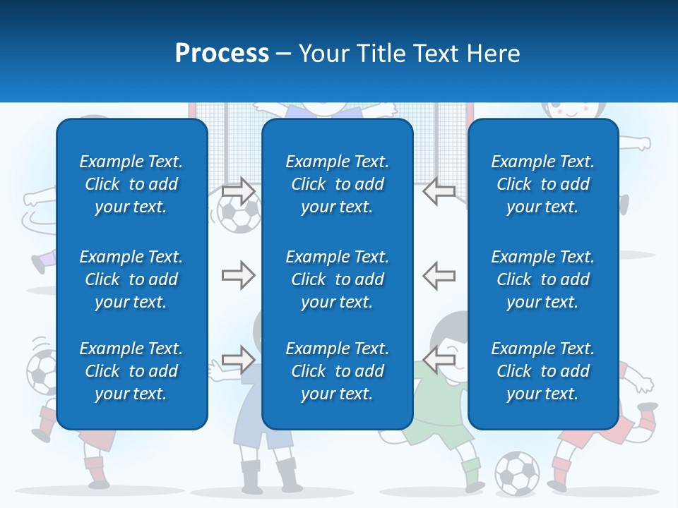 A Group Of Children Playing Soccer On A Field PowerPoint Template