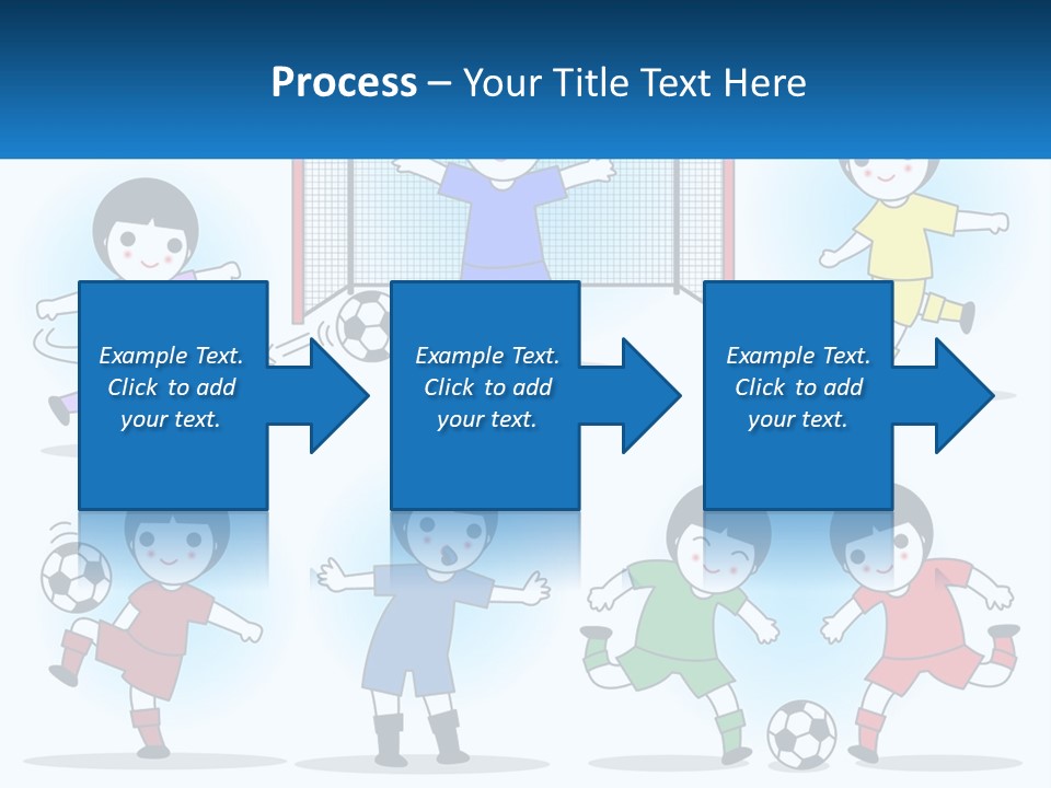 A Group Of Children Playing Soccer On A Field PowerPoint Template