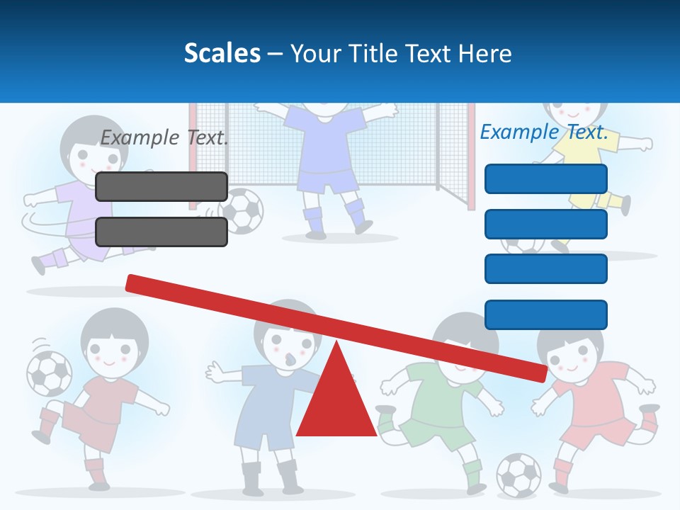 A Group Of Children Playing Soccer On A Field PowerPoint Template