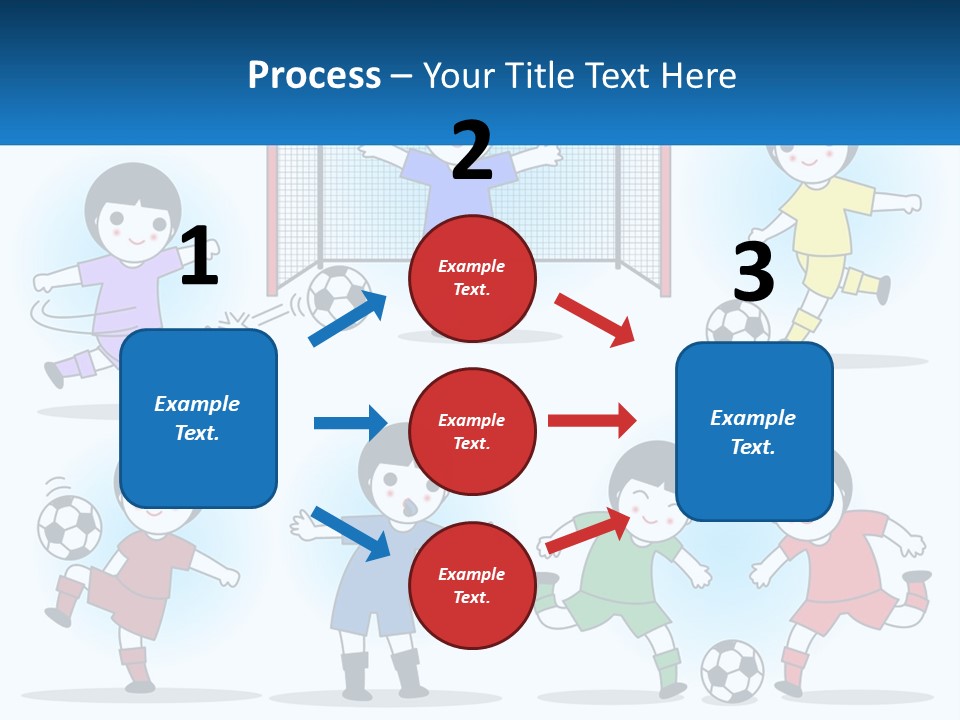 A Group Of Children Playing Soccer On A Field PowerPoint Template