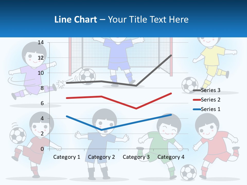 A Group Of Children Playing Soccer On A Field PowerPoint Template