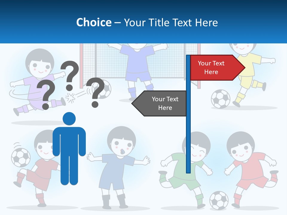 A Group Of Children Playing Soccer On A Field PowerPoint Template