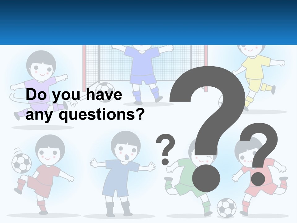 A Group Of Children Playing Soccer On A Field PowerPoint Template