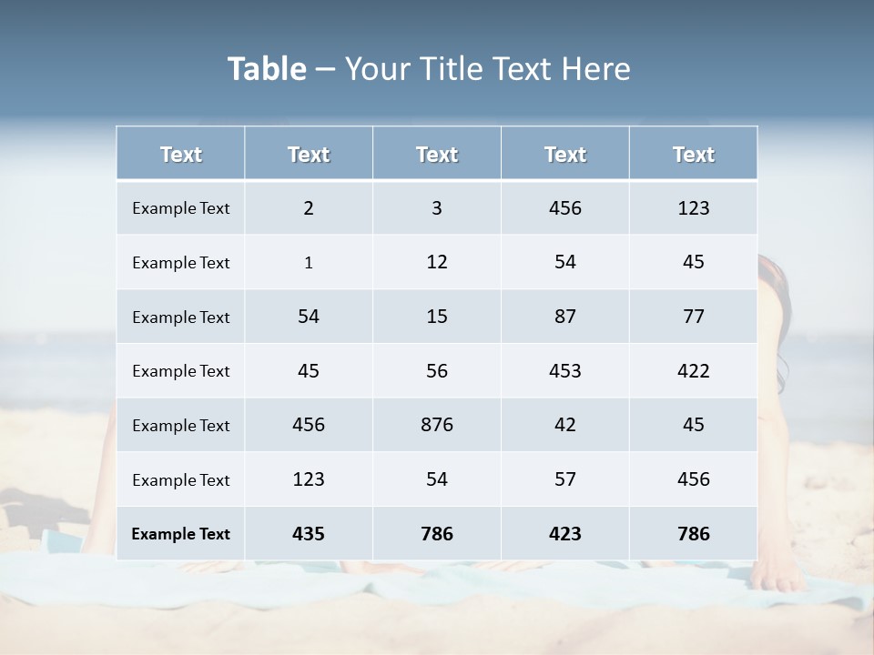 Three Women In Bikinis Sitting On The Beach PowerPoint Template