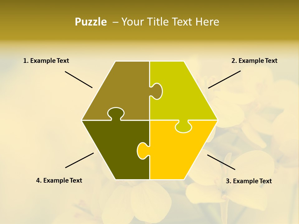 A Bee On A Yellow Flower Powerpoint Template PowerPoint Template