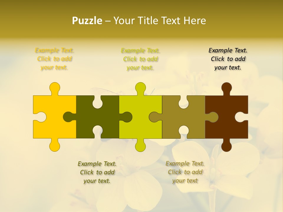 A Bee On A Yellow Flower Powerpoint Template PowerPoint Template