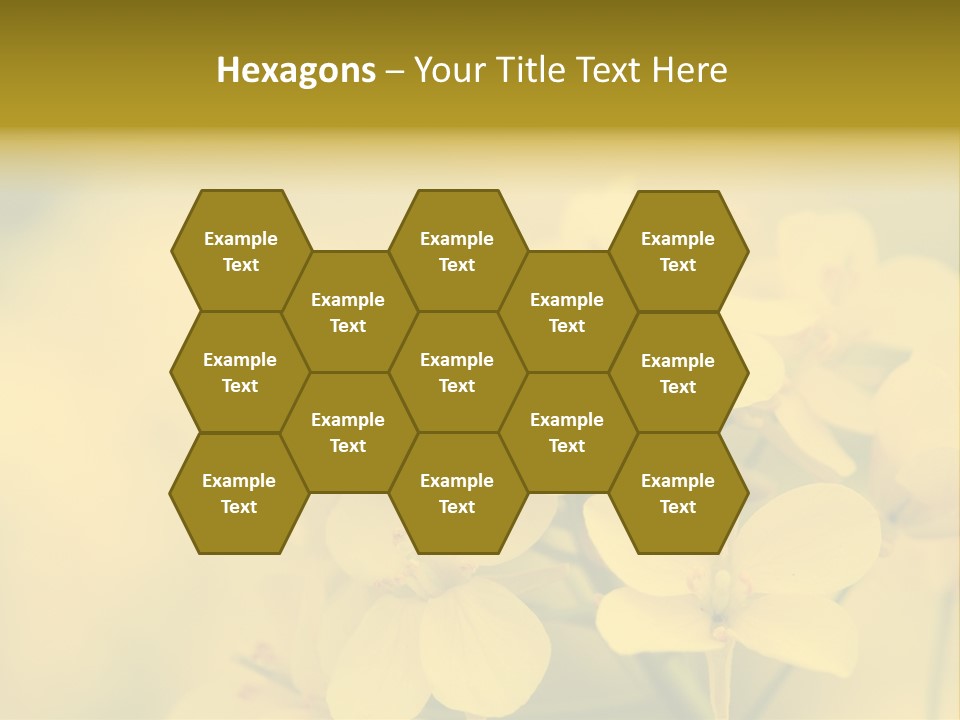 A Bee On A Yellow Flower Powerpoint Template PowerPoint Template