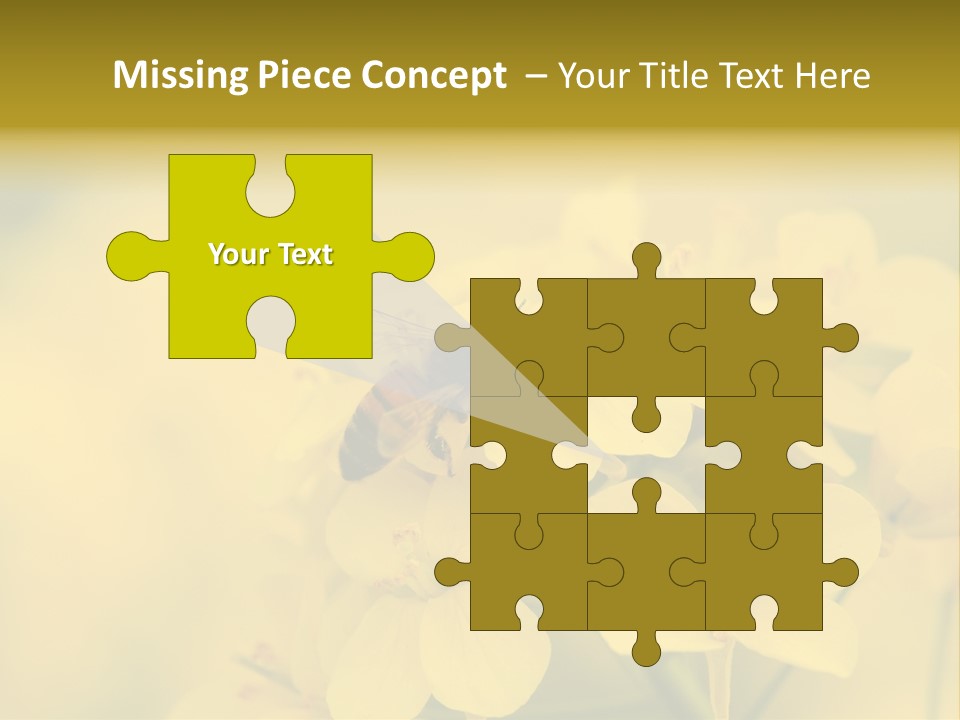 A Bee On A Yellow Flower Powerpoint Template PowerPoint Template