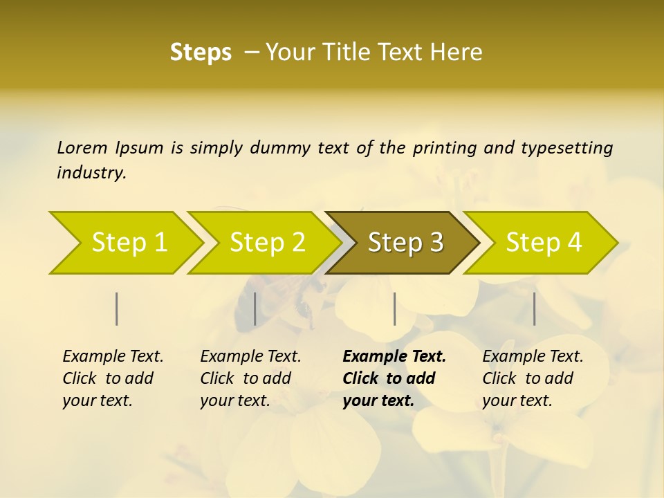 A Bee On A Yellow Flower Powerpoint Template PowerPoint Template