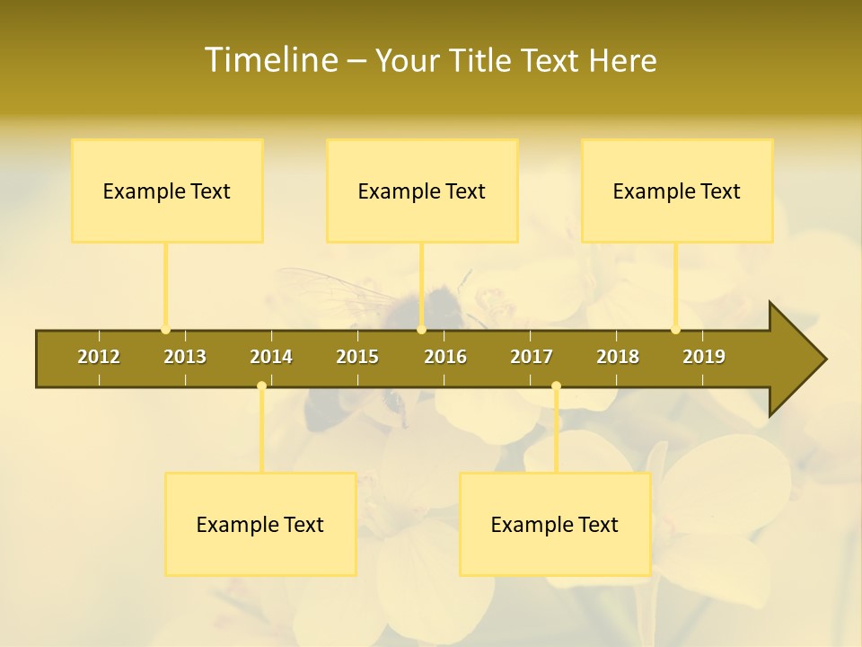A Bee On A Yellow Flower Powerpoint Template PowerPoint Template