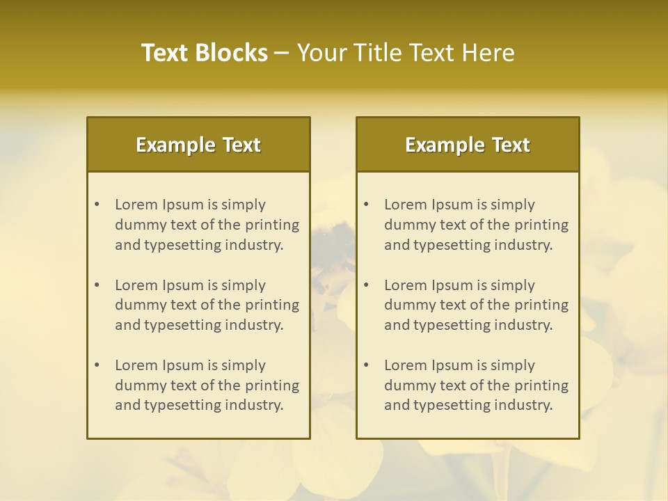 A Bee On A Yellow Flower Powerpoint Template PowerPoint Template