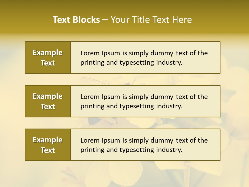 A Bee On A Yellow Flower Powerpoint Template PowerPoint Template