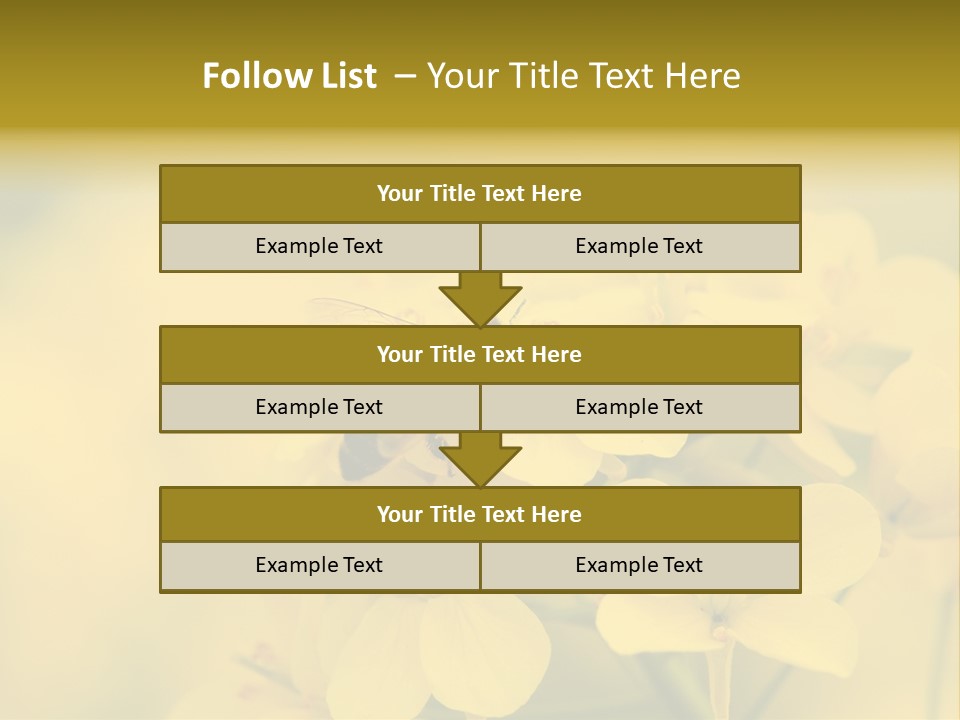 A Bee On A Yellow Flower Powerpoint Template PowerPoint Template