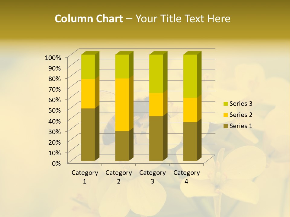 A Bee On A Yellow Flower Powerpoint Template PowerPoint Template