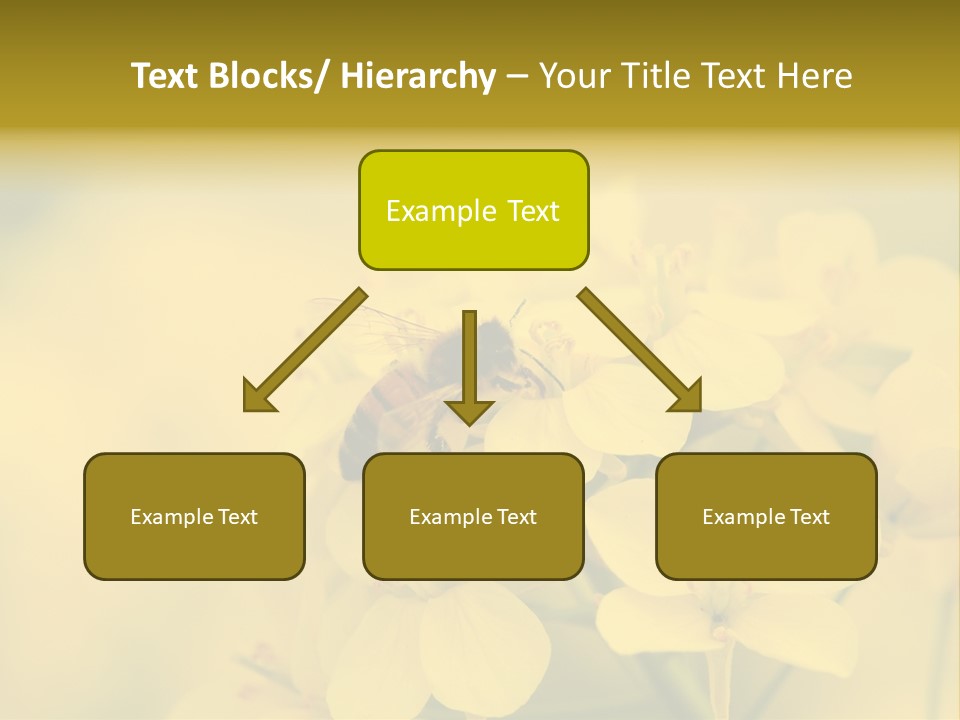 A Bee On A Yellow Flower Powerpoint Template PowerPoint Template