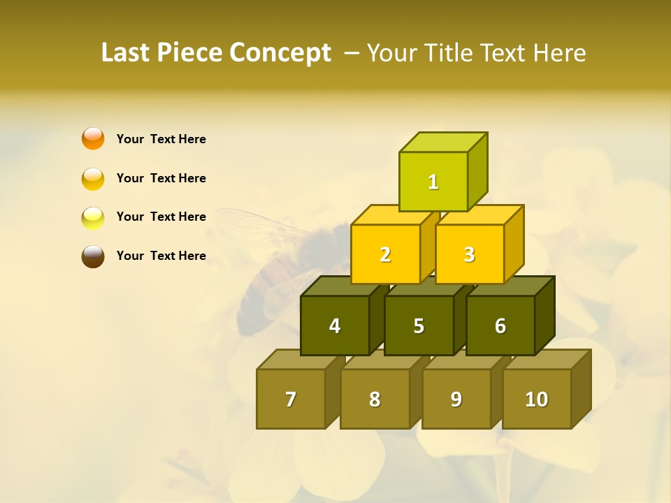 A Bee On A Yellow Flower Powerpoint Template PowerPoint Template