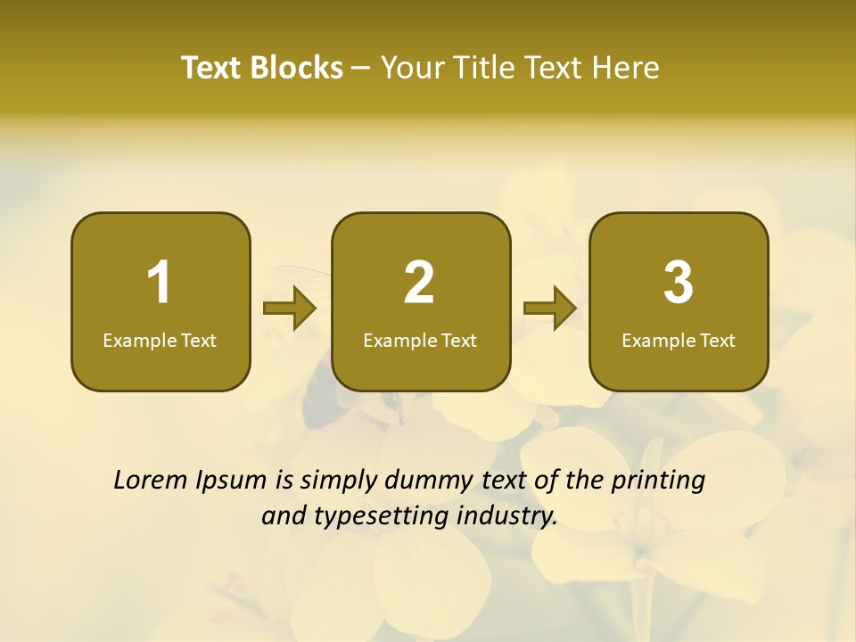 A Bee On A Yellow Flower Powerpoint Template PowerPoint Template