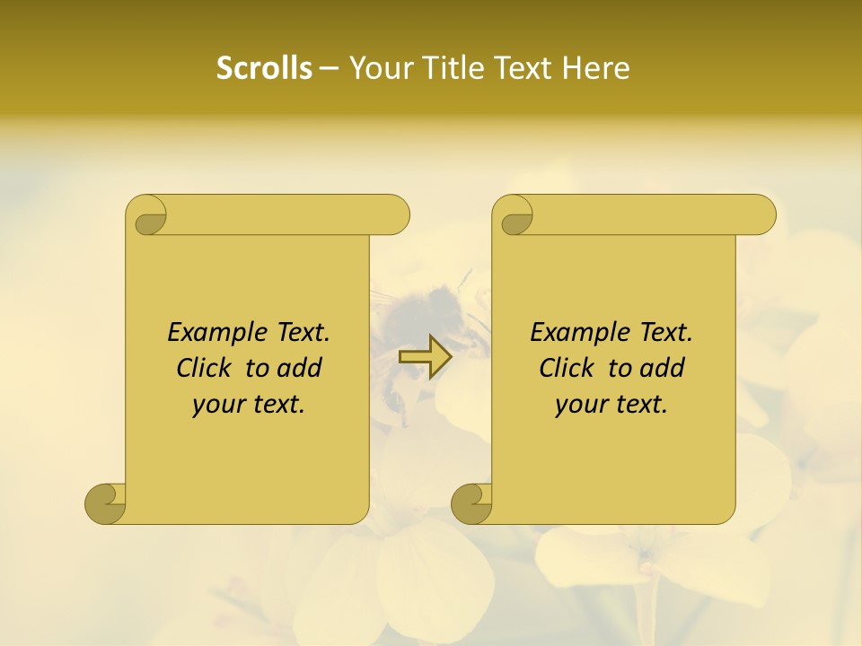 A Bee On A Yellow Flower Powerpoint Template PowerPoint Template