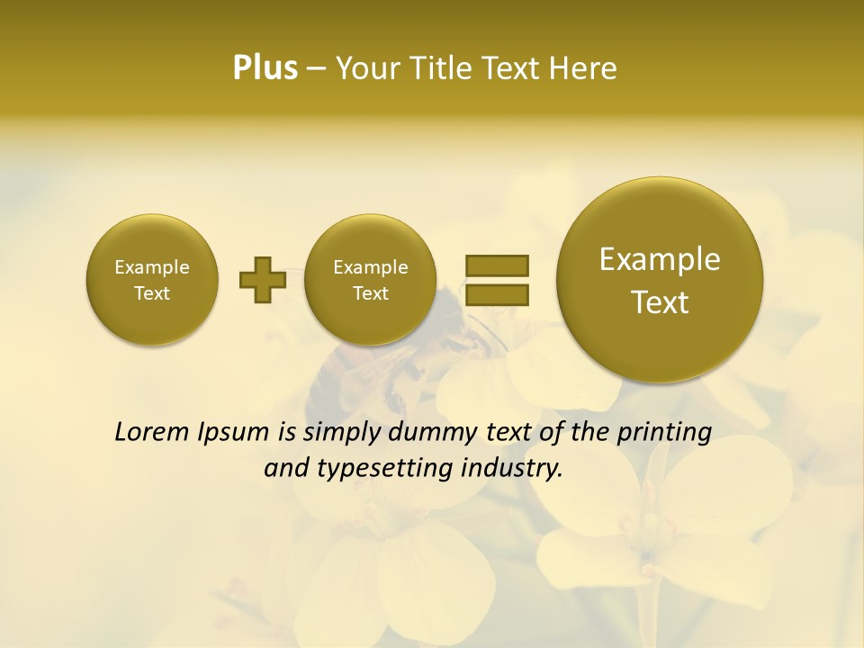A Bee On A Yellow Flower Powerpoint Template PowerPoint Template