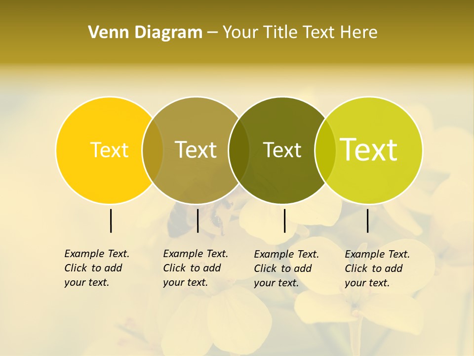 A Bee On A Yellow Flower Powerpoint Template PowerPoint Template