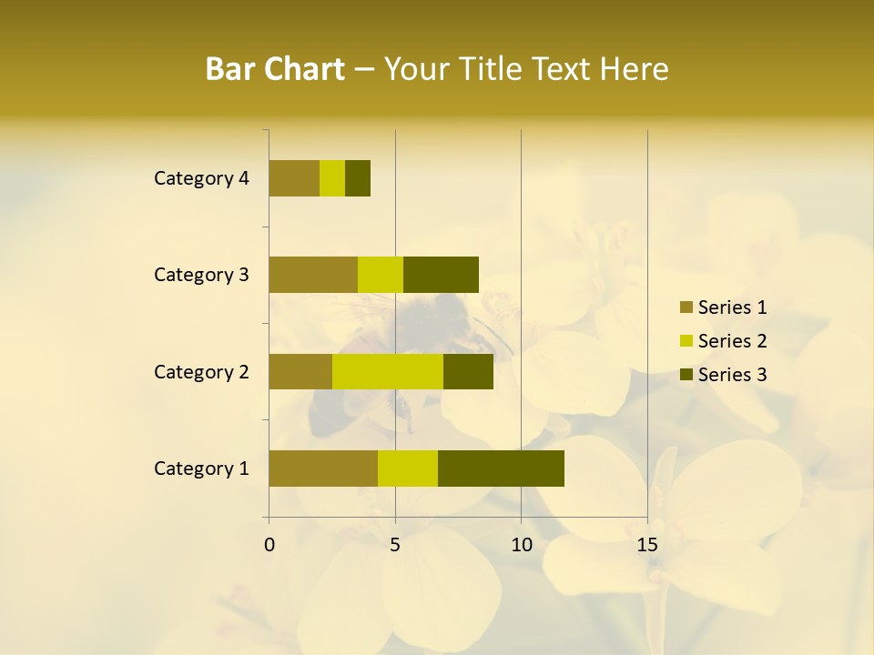 A Bee On A Yellow Flower Powerpoint Template PowerPoint Template