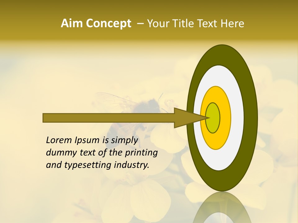 A Bee On A Yellow Flower Powerpoint Template PowerPoint Template