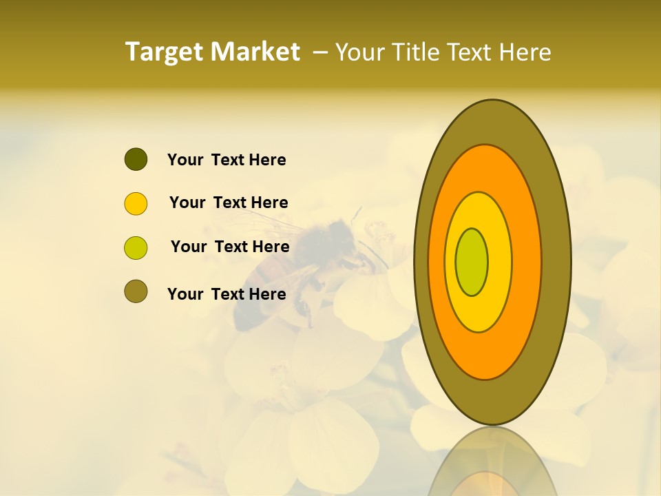 A Bee On A Yellow Flower Powerpoint Template PowerPoint Template