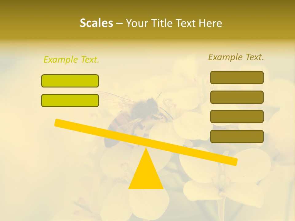 A Bee On A Yellow Flower Powerpoint Template PowerPoint Template