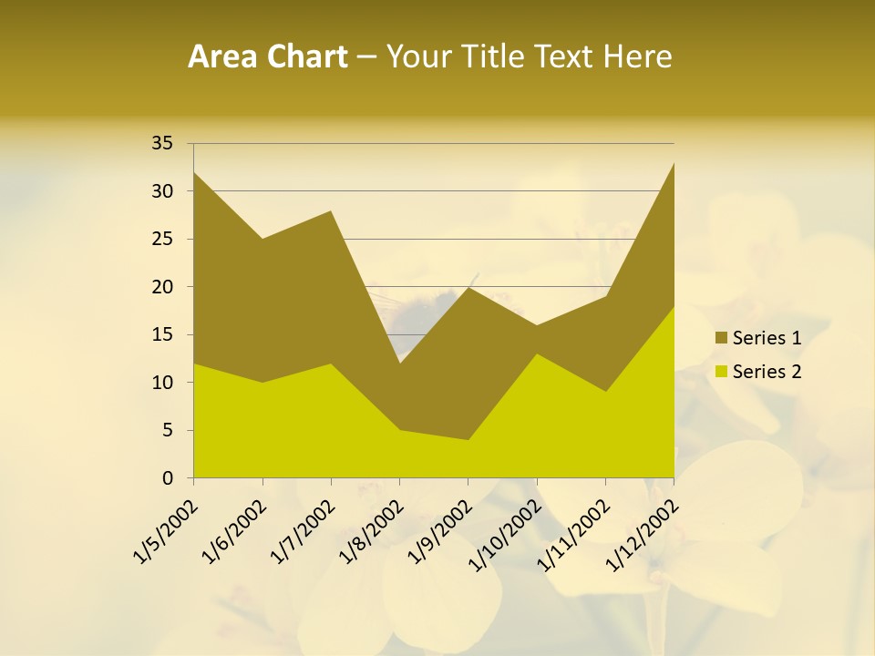 A Bee On A Yellow Flower Powerpoint Template PowerPoint Template