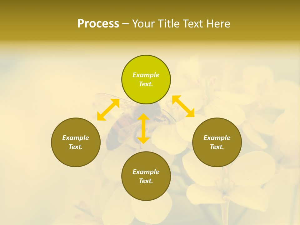 A Bee On A Yellow Flower Powerpoint Template PowerPoint Template