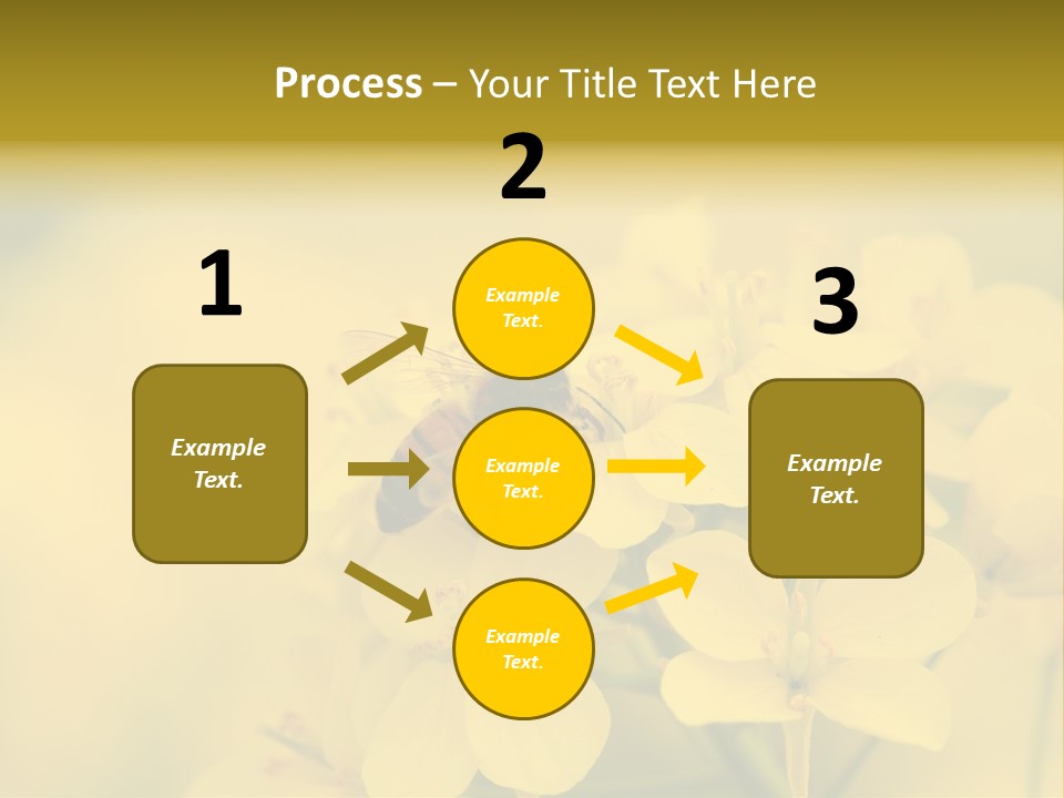 A Bee On A Yellow Flower Powerpoint Template PowerPoint Template
