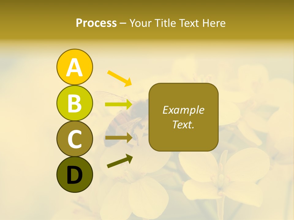 A Bee On A Yellow Flower Powerpoint Template PowerPoint Template