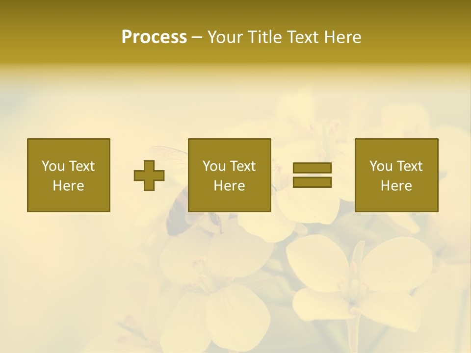 A Bee On A Yellow Flower Powerpoint Template PowerPoint Template