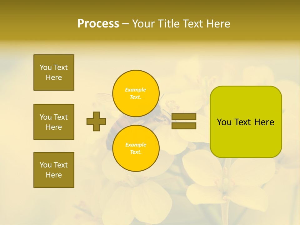 A Bee On A Yellow Flower Powerpoint Template PowerPoint Template
