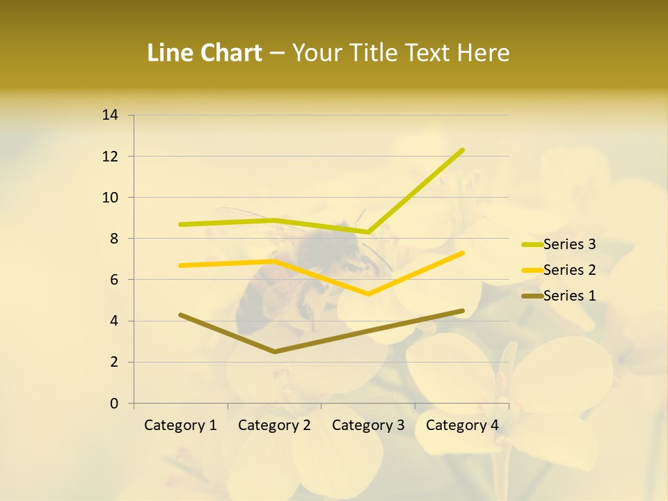 A Bee On A Yellow Flower Powerpoint Template PowerPoint Template